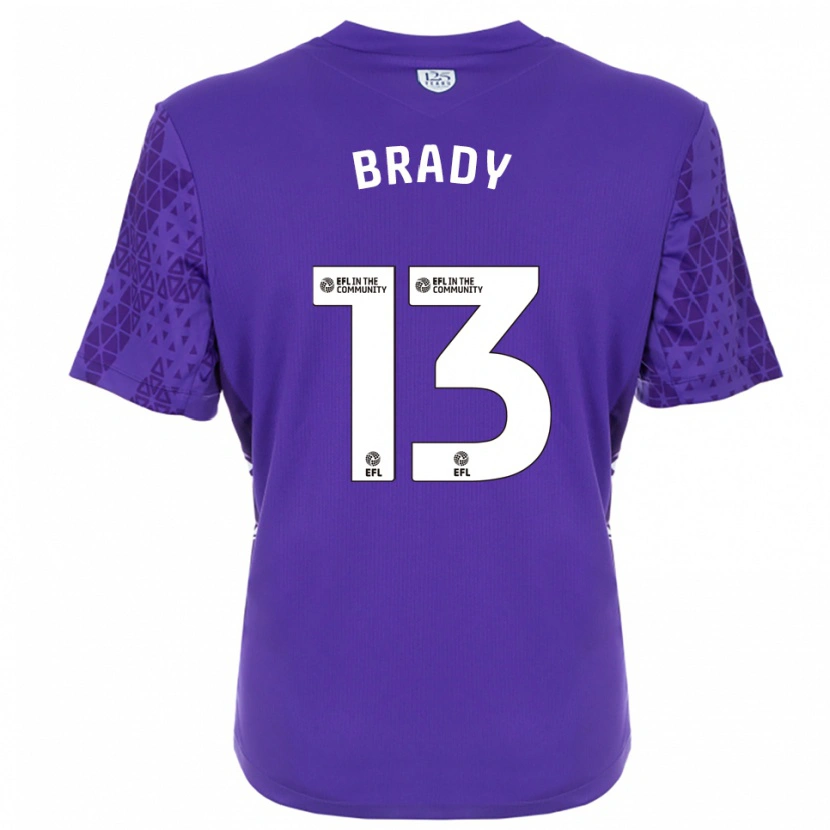 Danxen Børn Louis Brady #13 Lilla Hvid Målmandstrøje 2025/26 Trøje T-shirt