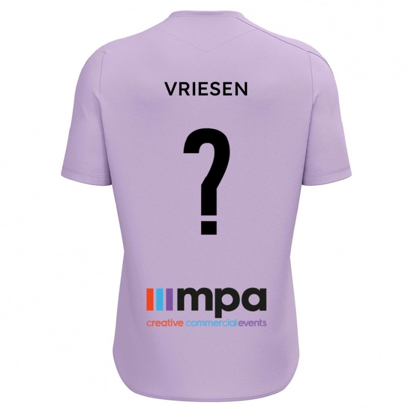 Danxen Børn Fabian Vriesen #0 Violet Sort Målmandstrøje 2025/26 Trøje T-shirt
