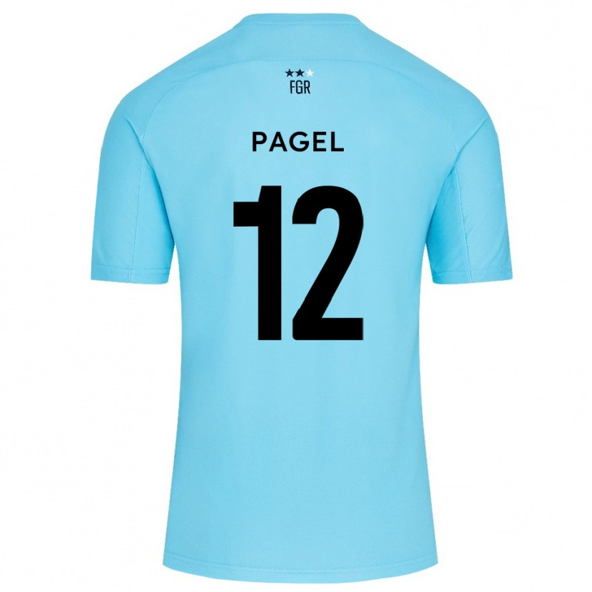 Danxen Børn Fiachra Pagel #12 Skyblå Hvid Målmandstrøje 2025/26 Trøje T-shirt