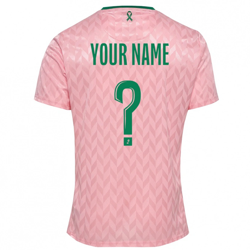 Danxen Børn AS Saint-Étienne Pink Grøn Målmandstrøje 2025/26 Trøje T-shirt