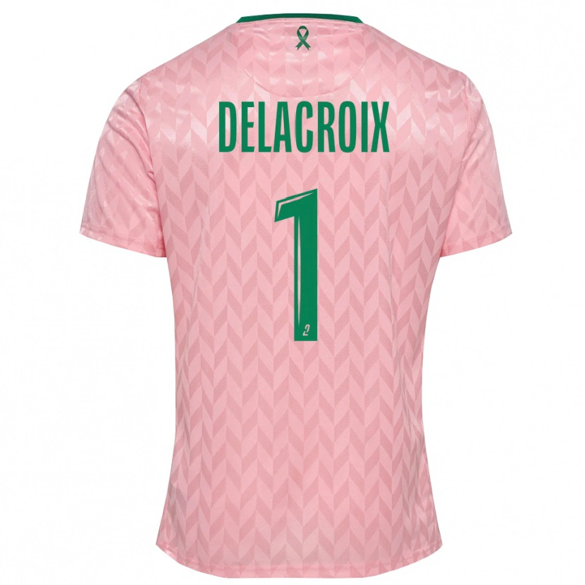 Danxen Børn Noa Delacroix #1 Pink Grøn Målmandstrøje 2025/26 Trøje T-shirt
