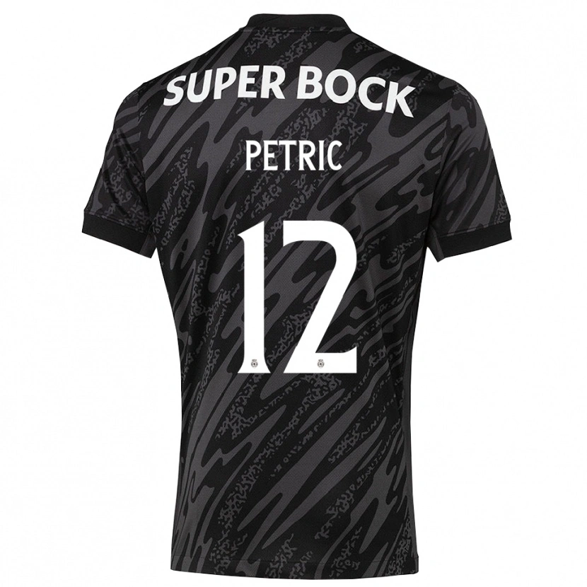 Danxen Børn Luka Petric #12 Grå Sort Hvid Målmandstrøje 2025/26 Trøje T-shirt