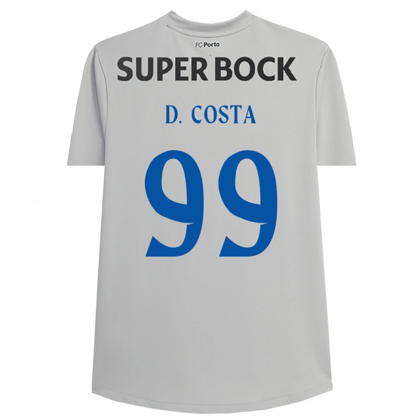Danxen Børn Diogo Costa #99 Lysegrå Sort Målmandstrøje 2025/26 Trøje T-shirt