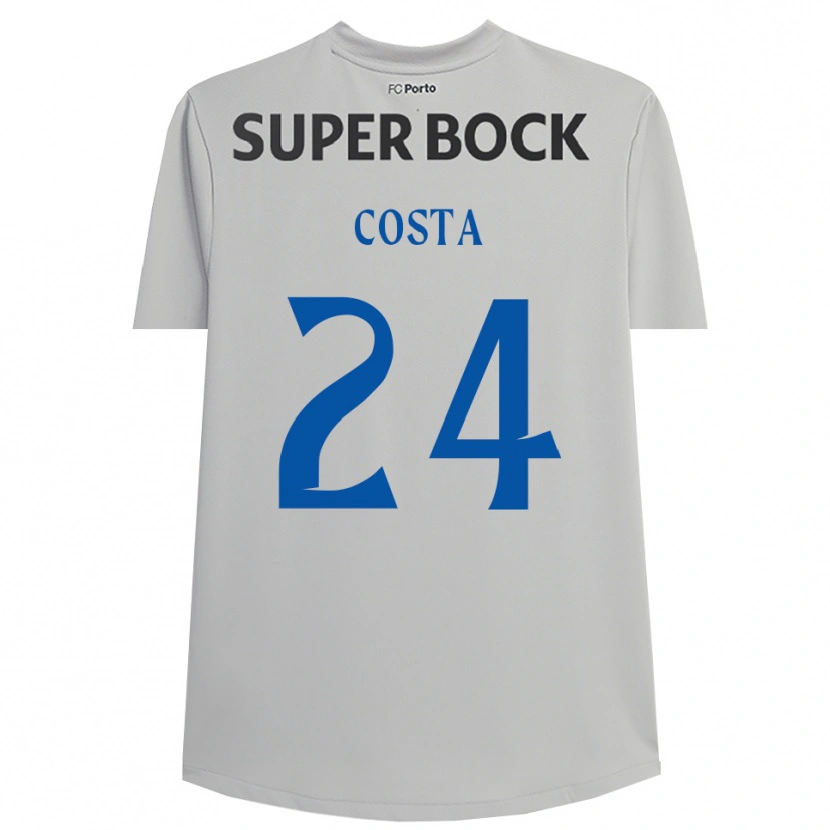 Danxen Børn João Costa #24 Lysegrå Sort Målmandstrøje 2025/26 Trøje T-shirt