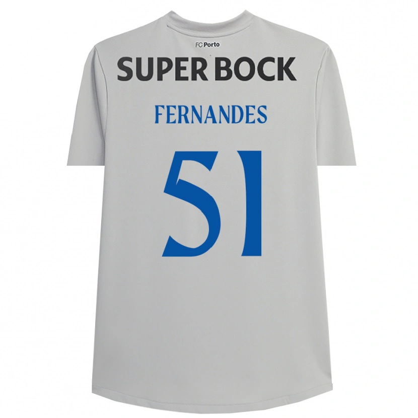 Danxen Børn Diogo Fernandes #51 Lysegrå Sort Målmandstrøje 2025/26 Trøje T-shirt