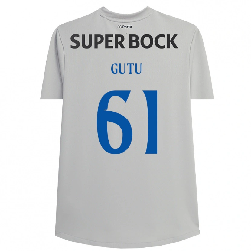 Danxen Børn Denis Gutu #61 Lysegrå Sort Målmandstrøje 2025/26 Trøje T-shirt