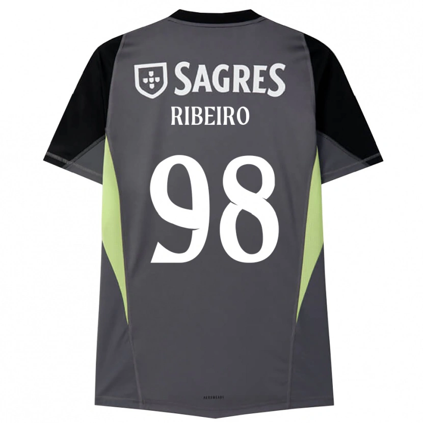 Danxen Børn Ricardo Ribeiro #98 Mørkegrå Sort Målmandstrøje 2025/26 Trøje T-shirt