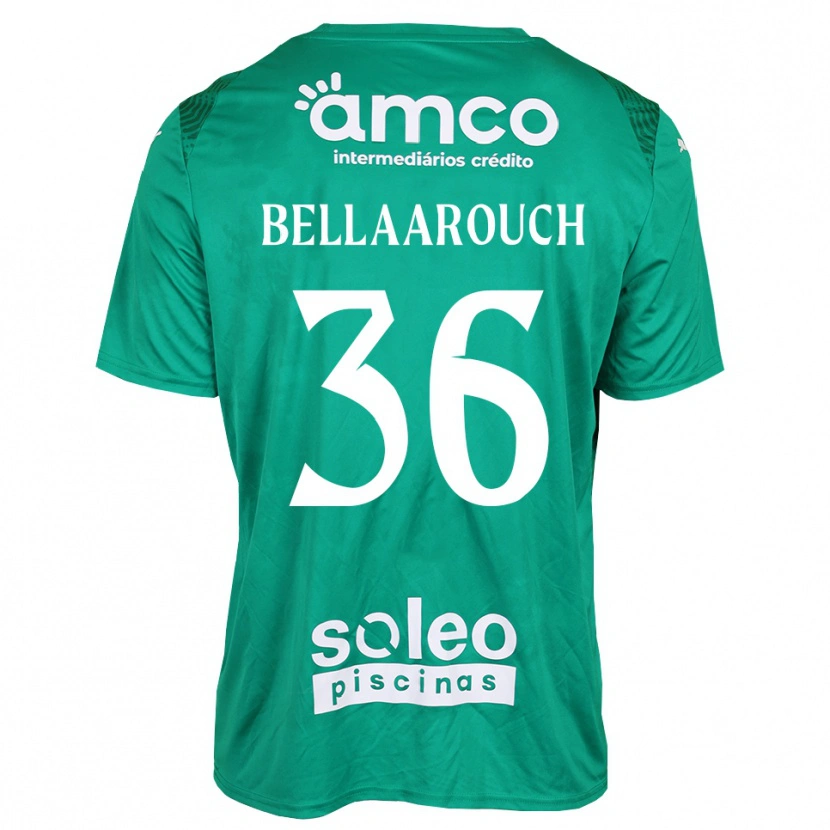 Danxen Børn Alaa Bellaarouch #36 Grøn Hvid Målmandstrøje 2025/26 Trøje T-shirt