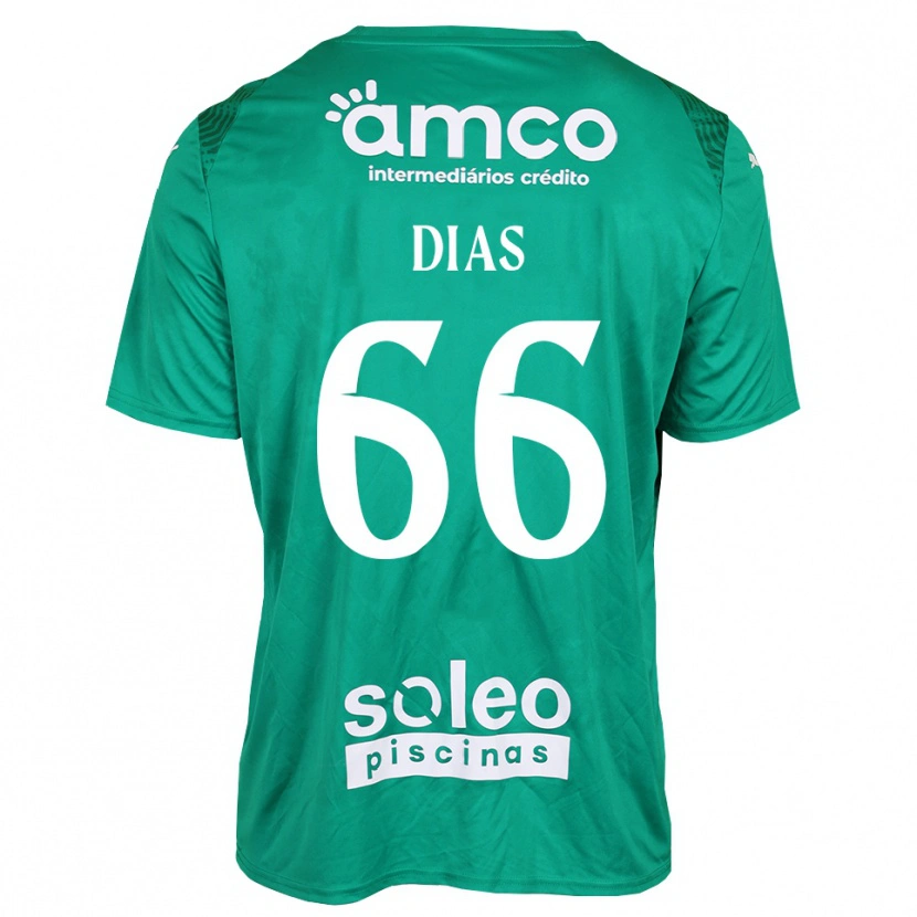 Danxen Børn Gonçalo Dias #66 Grøn Hvid Målmandstrøje 2025/26 Trøje T-shirt