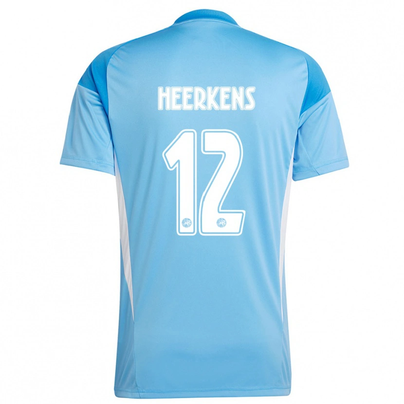 Danxen Børn Joeri Heerkens #12 Lyseblå Hvid Målmandstrøje 2025/26 Trøje T-shirt