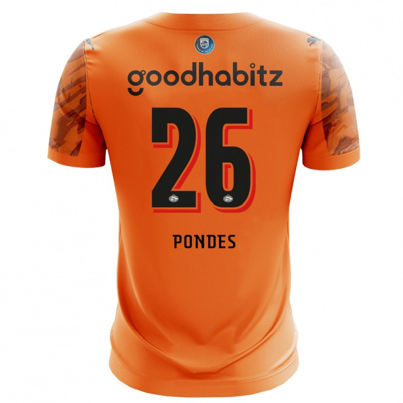 Danxen Børn Moon Pondes #26 Orange Sort Målmandstrøje 2025/26 Trøje T-shirt