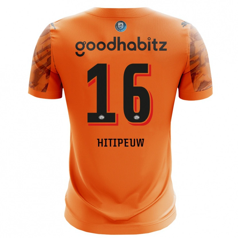 Danxen Børn Thaliro Hitipeuw #16 Orange Sort Målmandstrøje 2025/26 Trøje T-shirt