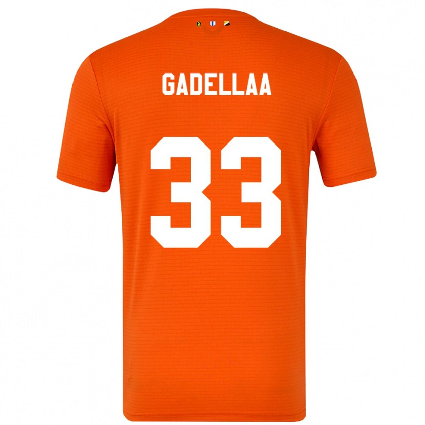 Danxen Børn Kevin Gadellaa #33 Orange Sort Målmandstrøje 2025/26 Trøje T-shirt