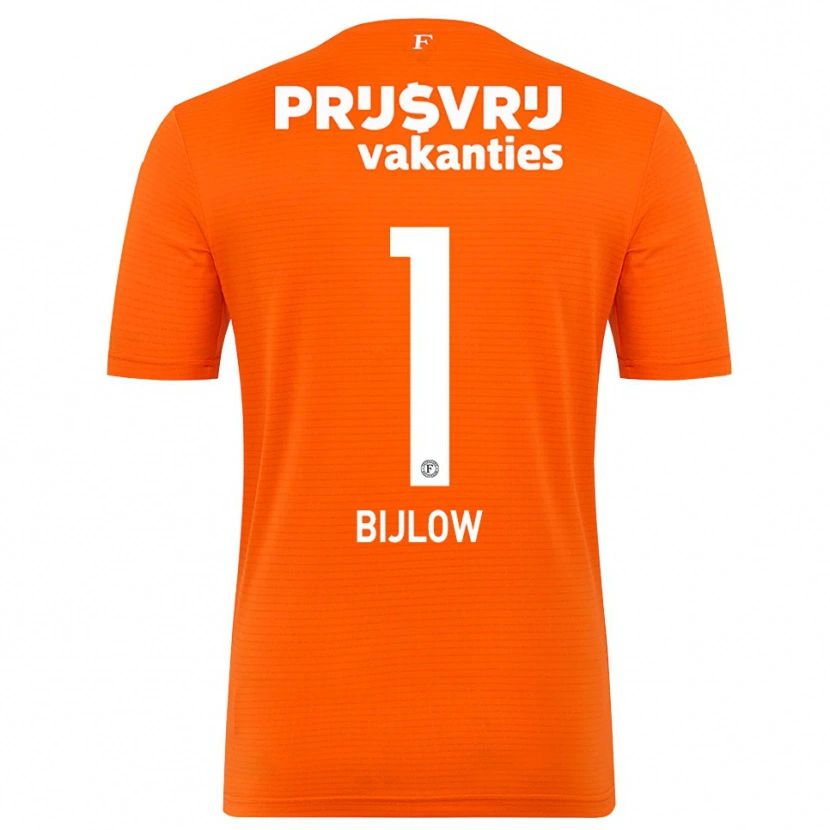 Danxen Børn Justin Bijlow #1 Orange Sort Målmandstrøje 2025/26 Trøje T-shirt