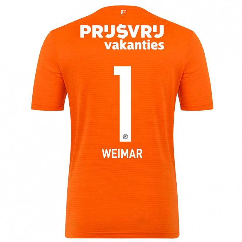 Danxen Børn Jacintha Weimar #1 Orange Sort Målmandstrøje 2025/26 Trøje T-shirt