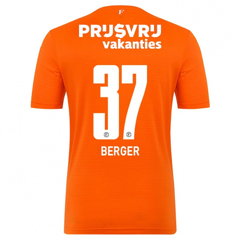 Danxen Børn Mannou Berger #37 Orange Sort Målmandstrøje 2025/26 Trøje T-shirt