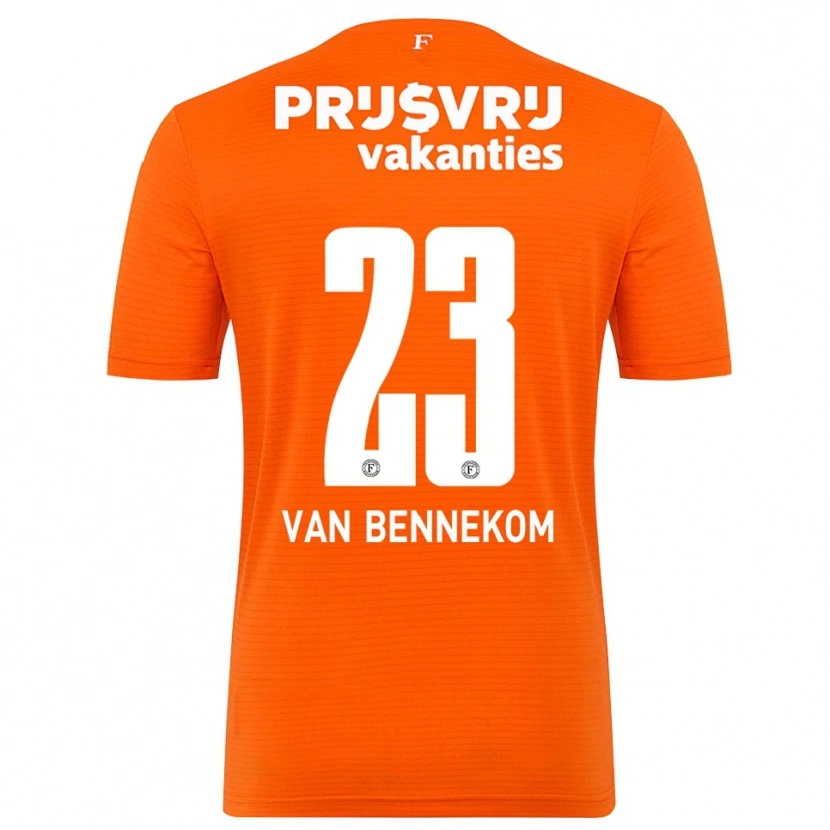 Danxen Børn Duron van Bennekom #23 Orange Sort Målmandstrøje 2025/26 Trøje T-shirt