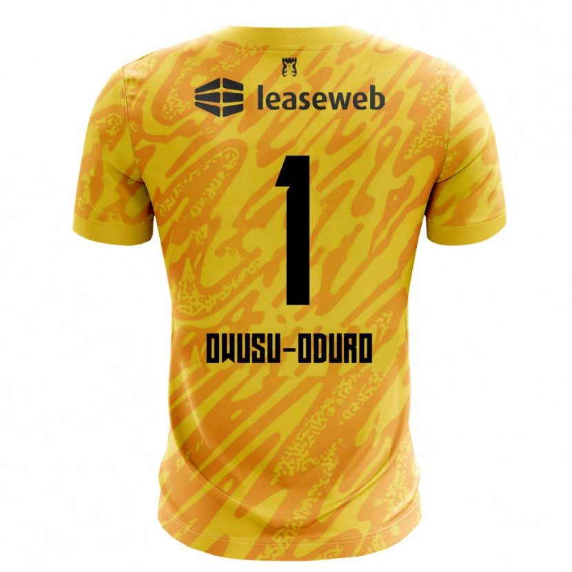 Danxen Børn Rome Jayden Owusu-Oduro #1 Orange Gul Sort Målmandstrøje 2025/26 Trøje T-shirt