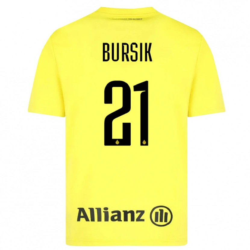 Danxen Børn Josef Bursik #21 Gul Sort Målmandstrøje 2025/26 Trøje T-shirt