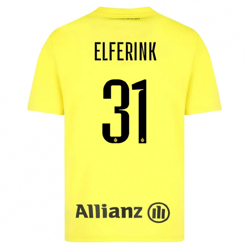 Danxen Børn Marie Elferink #31 Gul Sort Målmandstrøje 2025/26 Trøje T-shirt