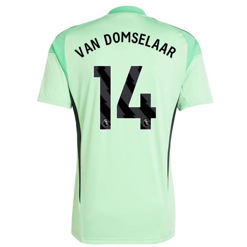Danxen Børn Daphne Van Domselaar #14 Lysegrøn Sort Målmandstrøje 2025/26 Trøje T-shirt