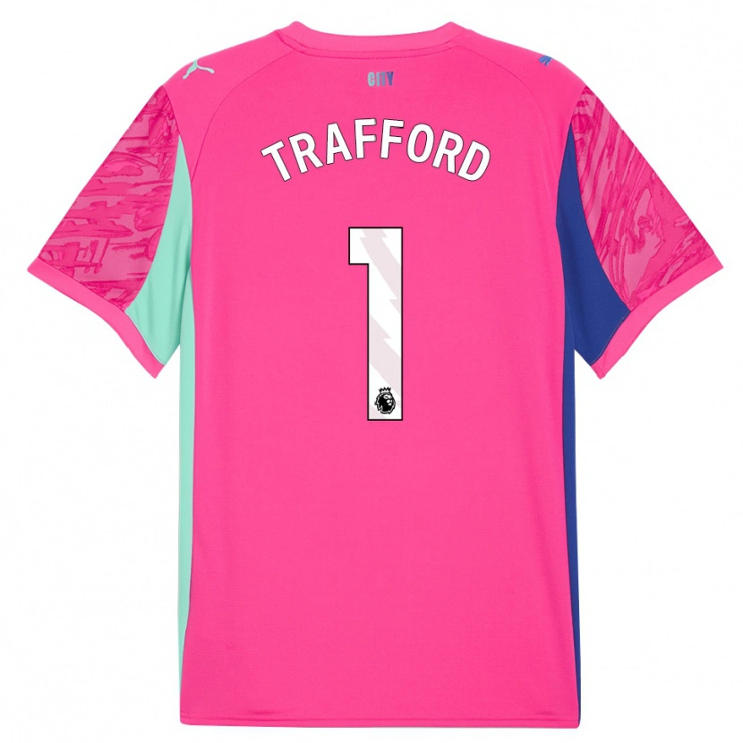 Danxen Børn James Trafford #1 Rose Pink Målmandstrøje 2025/26 Trøje T-shirt