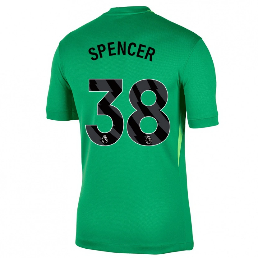 Danxen Børn Becky Spencer #38 Grøn Sort Målmandstrøje 2025/26 Trøje T-shirt