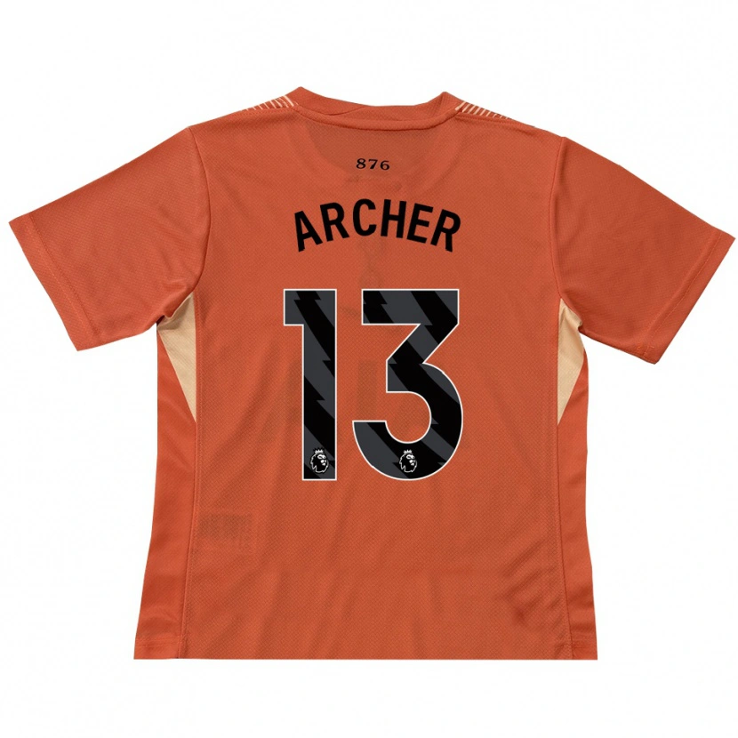 Danxen Børn Samual Archer #13 Orange Sort Målmandstrøje 2025/26 Trøje T-shirt