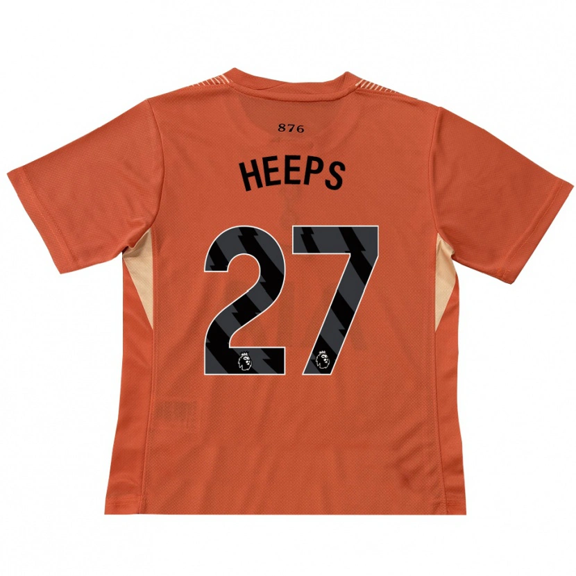 Danxen Børn Eleanor Heeps #27 Orange Sort Målmandstrøje 2025/26 Trøje T-shirt