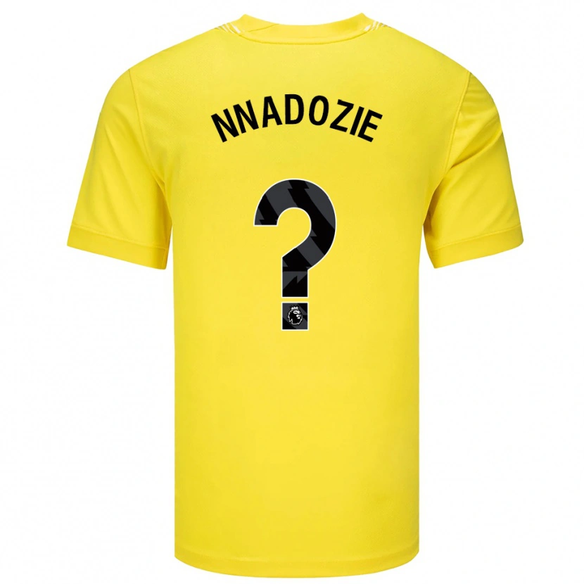 Danxen Børn Chiamaka Nnadozie #0 Gul Sort Målmandstrøje 2025/26 Trøje T-shirt