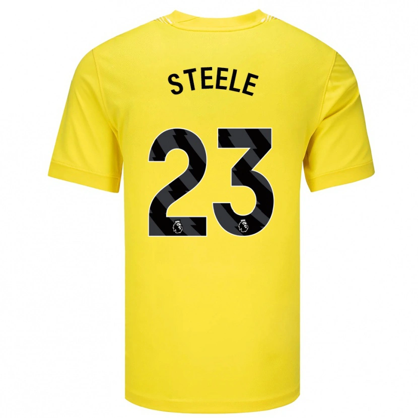 Danxen Børn Jason Steele #23 Gul Sort Målmandstrøje 2025/26 Trøje T-shirt