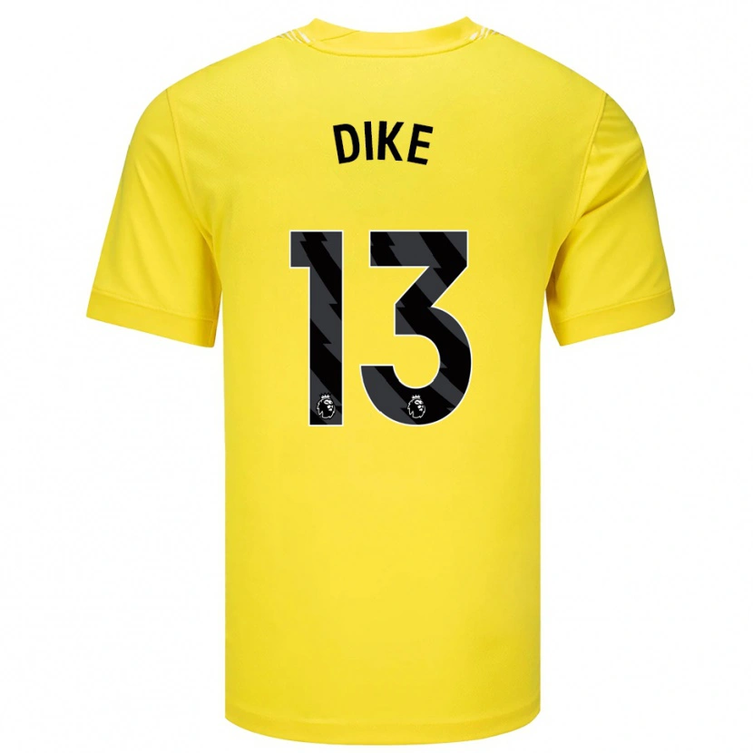 Danxen Børn Michael Dike #13 Gul Sort Målmandstrøje 2025/26 Trøje T-shirt