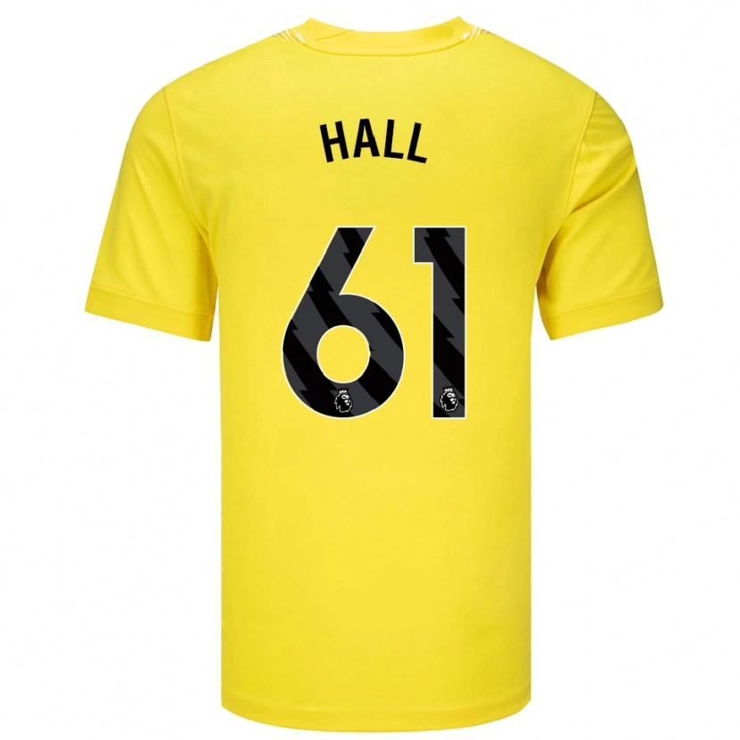 Danxen Børn Steven Hall #61 Gul Sort Målmandstrøje 2025/26 Trøje T-shirt