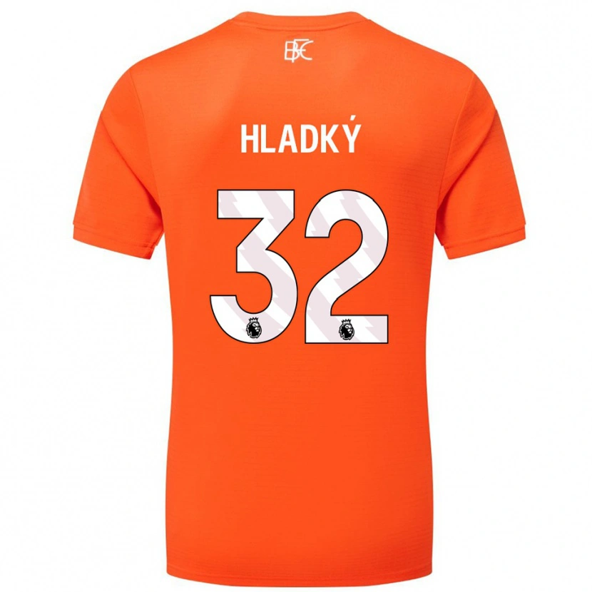 Danxen Børn Vaclav Hladky #32 Orange Hvid Målmandstrøje 2025/26 Trøje T-shirt