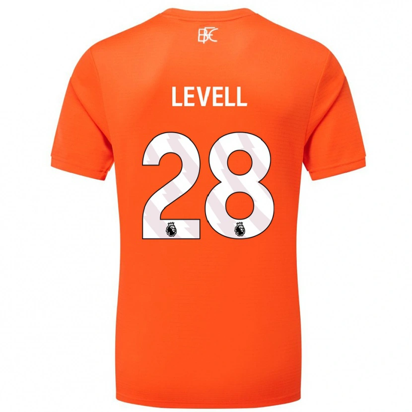 Danxen Børn Kirstie Levell #28 Orange Hvid Målmandstrøje 2025/26 Trøje T-shirt