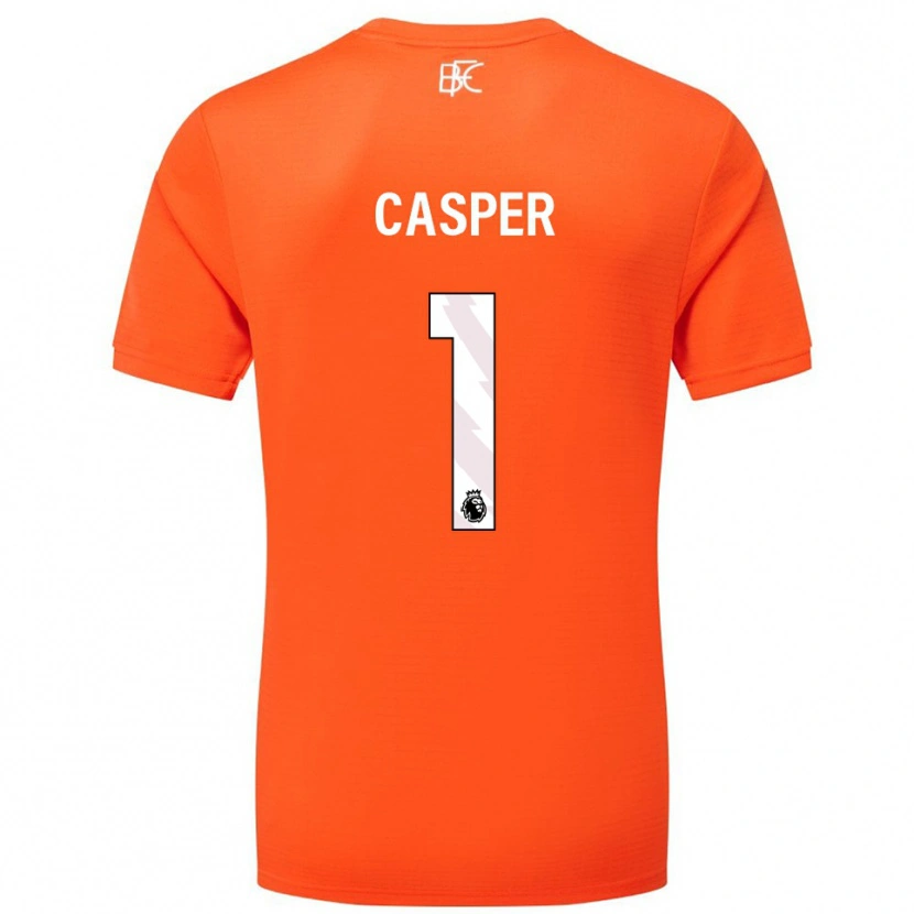 Danxen Børn Charlie Casper #1 Orange Hvid Målmandstrøje 2025/26 Trøje T-shirt