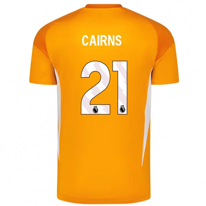 Danxen Børn Alex Cairns #21 Orange Hvid Målmandstrøje 2025/26 Trøje T-shirt
