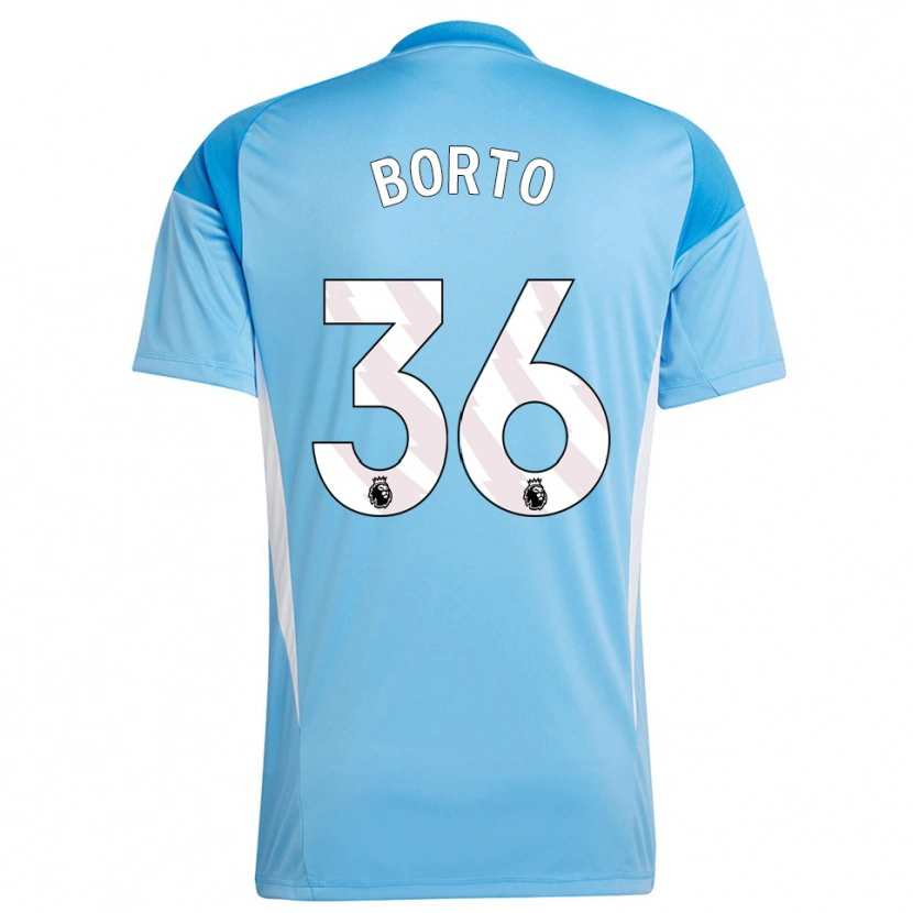Danxen Børn Alex Borto #36 Blå Hvid Målmandstrøje 2025/26 Trøje T-shirt