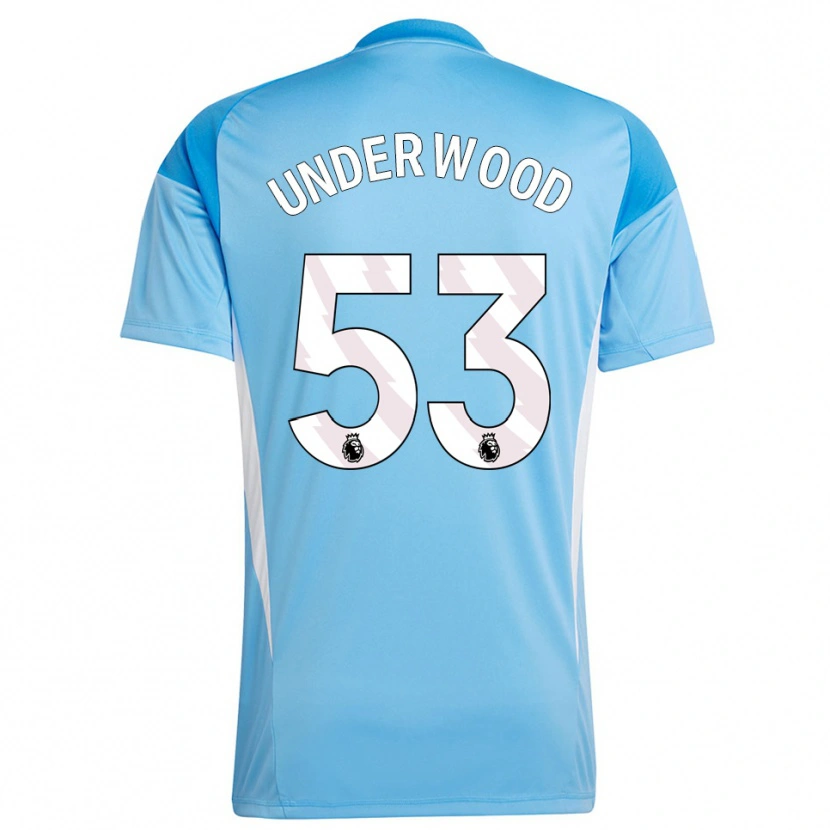 Danxen Børn Marco Underwood #53 Blå Hvid Målmandstrøje 2025/26 Trøje T-shirt