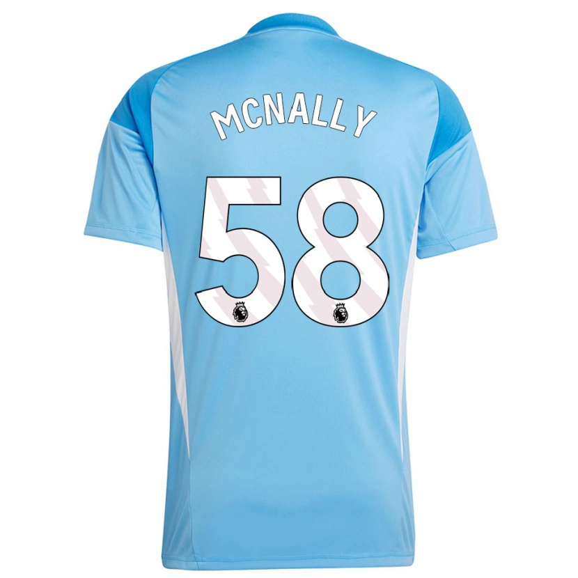 Danxen Børn Alfie McNally #58 Blå Hvid Målmandstrøje 2025/26 Trøje T-shirt