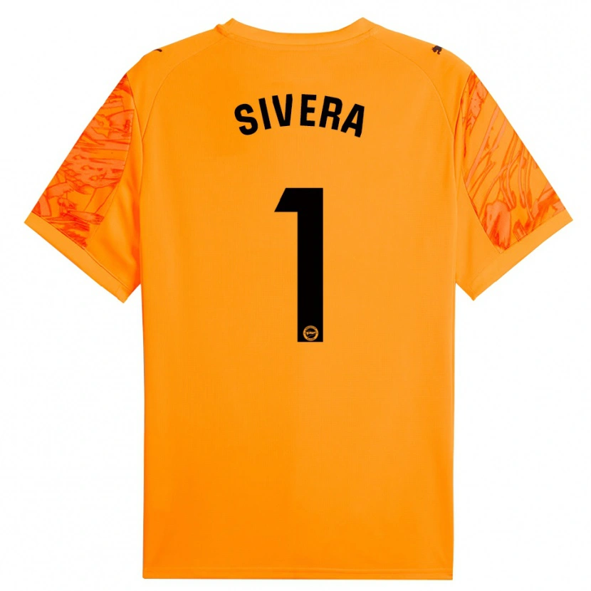 Danxen Børn Antonio Sivera #1 Orange Sort Målmandstrøje 2025/26 Trøje T-shirt