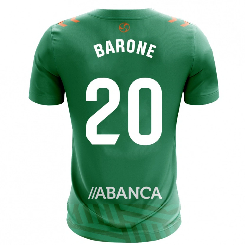 Danxen Børn Caio Barone #20 Grøn Hvid Målmandstrøje 2025/26 Trøje T-shirt