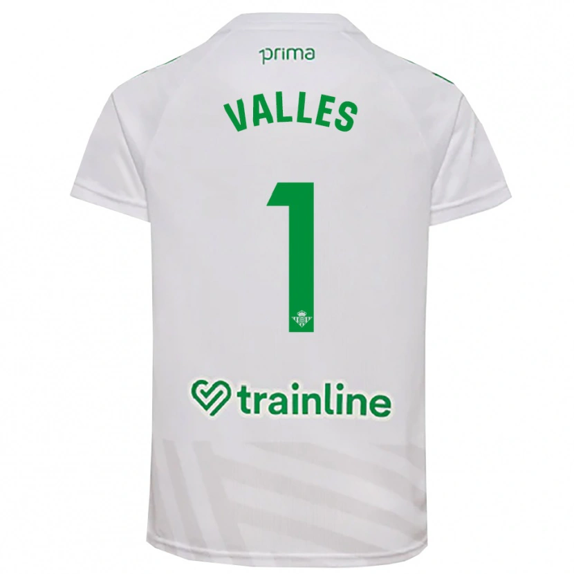 Danxen Børn Álvaro Valles #1 Hvid Grøn Målmandstrøje 2025/26 Trøje T-shirt