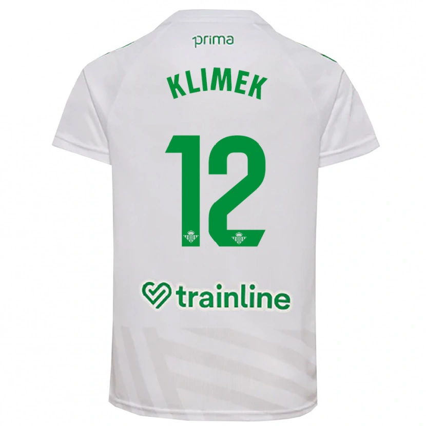 Danxen Børn Bruno Klimek #12 Hvid Grøn Målmandstrøje 2025/26 Trøje T-shirt