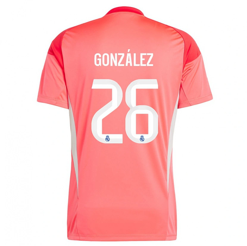 Danxen Børn Fran González #26 Orange Rød Hvid Målmandstrøje 2025/26 Trøje T-shirt