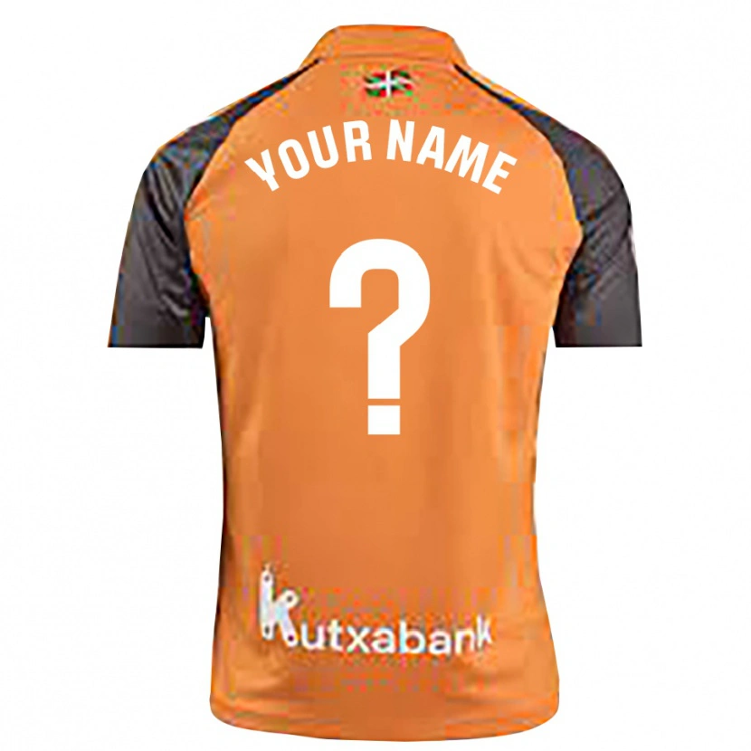 Danxen Børn Real Sociedad Sort Orange Målmandstrøje 2025/26 Trøje T-shirt