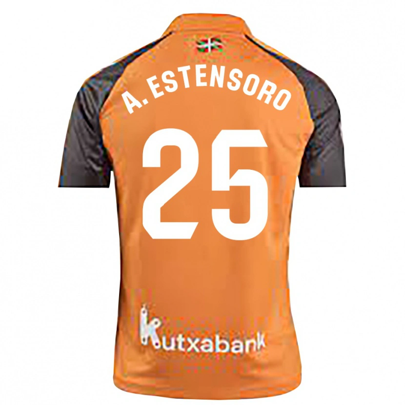 Danxen Børn Alazne Estensoro #25 Sort Orange Målmandstrøje 2025/26 Trøje T-shirt