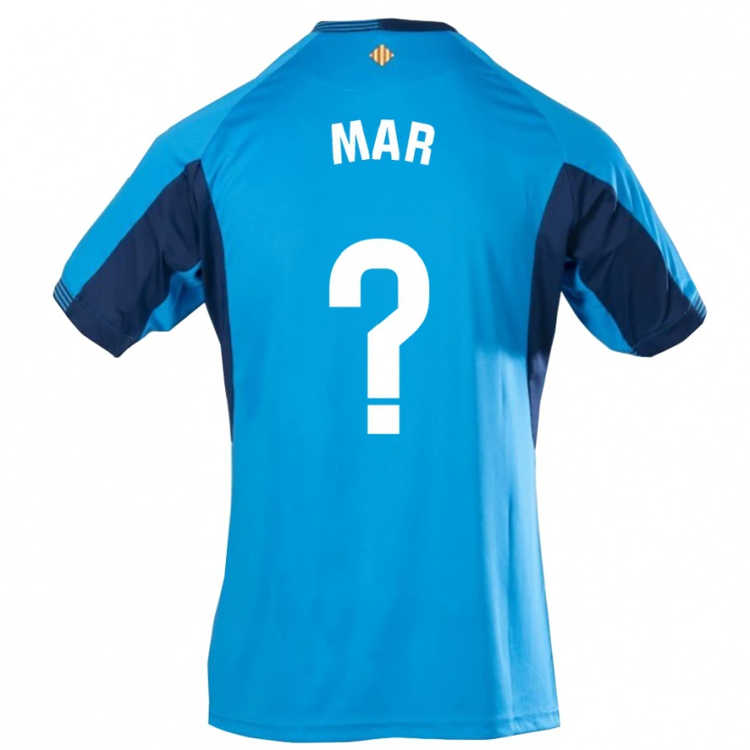Danxen Børn Mar Segarra Casanova #0 Blå Hvid Målmandstrøje 2025/26 Trøje T-shirt