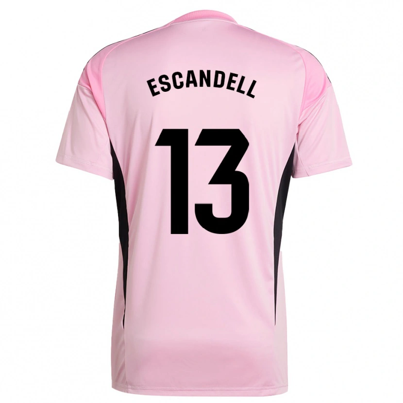 Danxen Børn Aarón Escandell #13 Pink Sort Målmandstrøje 2025/26 Trøje T-shirt