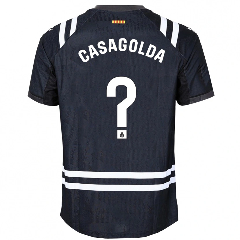 Danxen Børn Pau Casagolda #0 Sort Hvid Målmandstrøje 2025/26 Trøje T-shirt